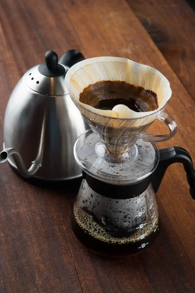 Koffie Drippng Set Close — Stockfoto