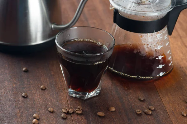 Cafea Drippng Setat Aproape — Fotografie, imagine de stoc