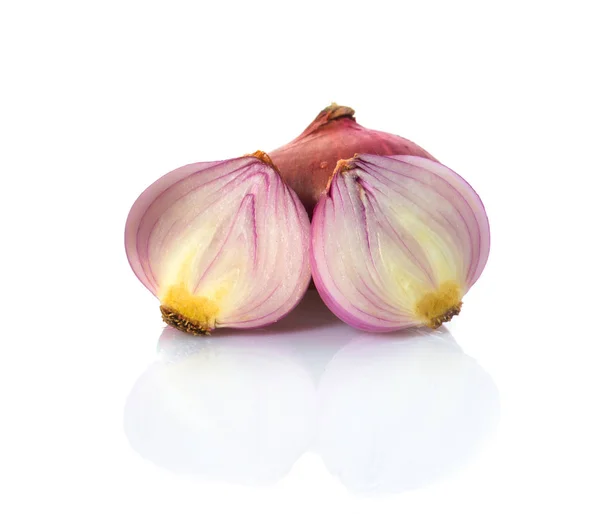 Slice Red Onion White Background — Stock Photo, Image