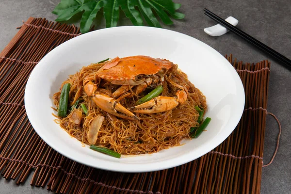 Close Shot Chinese Fried Crab Rice Noodles — Stock Photo, Image