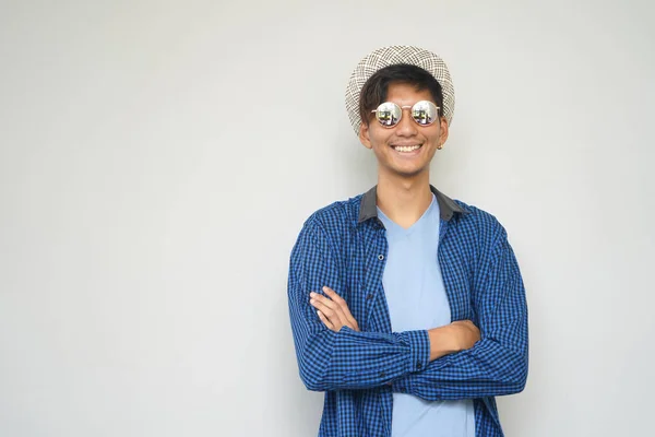 Guapo Asiático Adolescente Masculino Aire Libre — Foto de Stock
