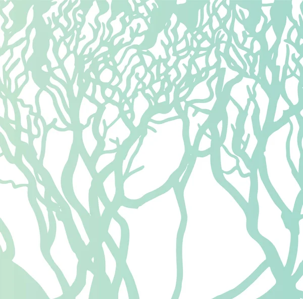 Zelené Stromy Siluety Vektor Abstraktní Pozadí — Stockový vektor