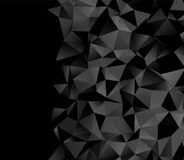Low Poly Dreiecke Schwarzer Rand Hintergrund — Stockfoto