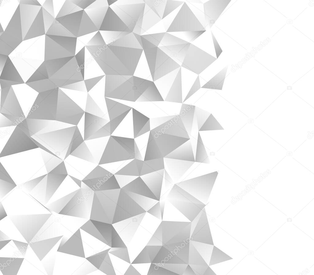 gray left side triangles border textured background