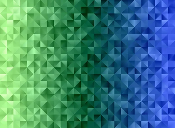 Grüner Und Blauer Farbverlauf Mit Dreiecken Textur Horizontaler Vektor Hintergrund — Stockvektor