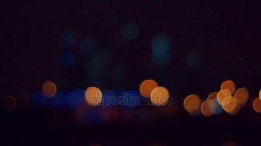 Ufuk şehir ışıkları gece