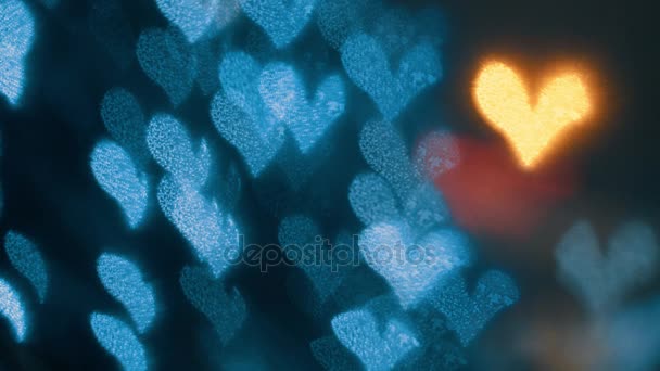 Lumières déconcentrées de guirlande dans la nuit 