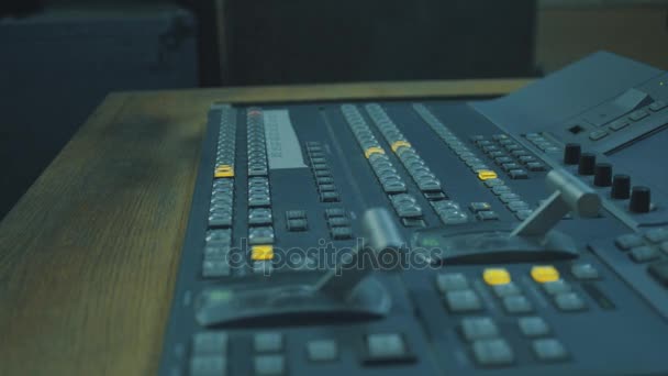 Estúdio de gravação de som . — Vídeo de Stock
