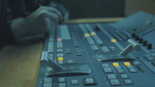 Estúdio de gravação de som . — Vídeo de Stock