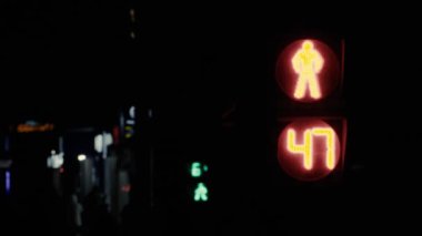 Moskova trafik ışığı saniyede geri sayım