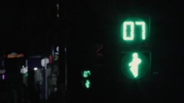 Moskova trafik ışığı saniyede geri sayım