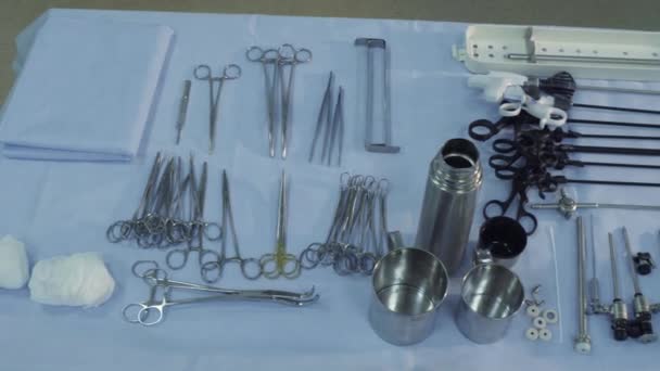 Instrument preparing for a surgical operation — Stock Video