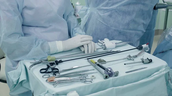 Cirurgia laparoscópica do abdômen — Fotografia de Stock