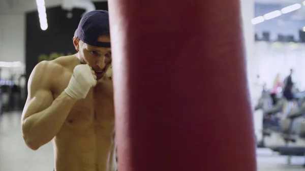 Boxer training sacco da boxe — Foto Stock