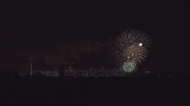 Moskova üzerinde havai fişek