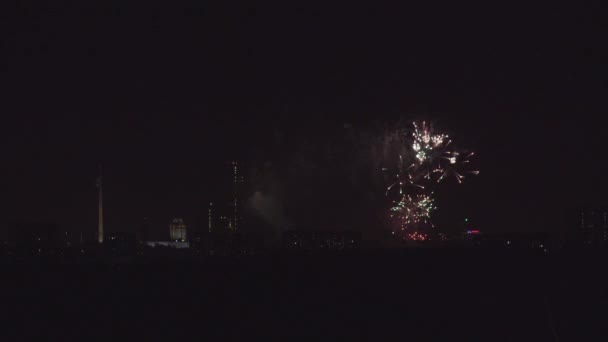 Fuochi d'artificio su Mosca — Video Stock