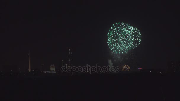 Fuochi d'artificio su Mosca — Video Stock