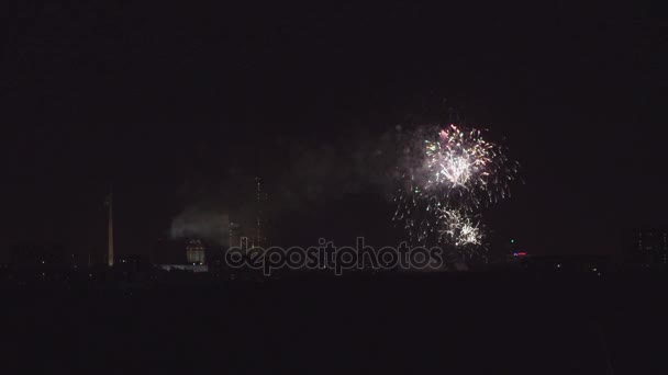 Fuochi d'artificio su Mosca — Video Stock