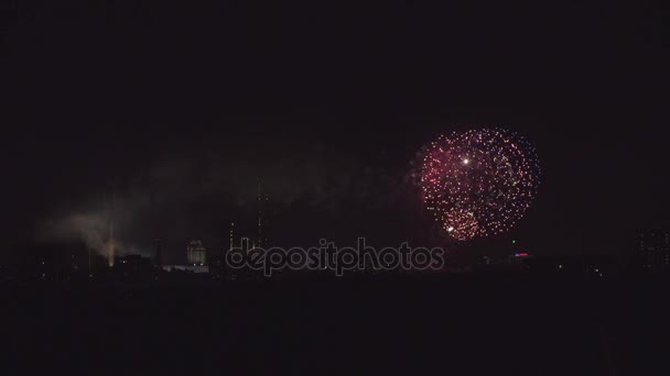 Feuerwerk über Moskau — Stockvideo