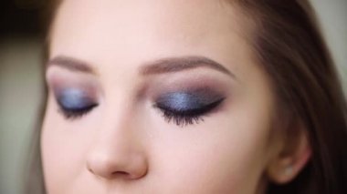 Kadın gözleri ile bitmiş makyaj
