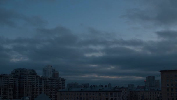 City timelapse. Sky background — Stock Video