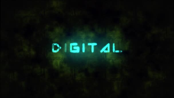 Techno Digitale tekst animatie — Stockvideo