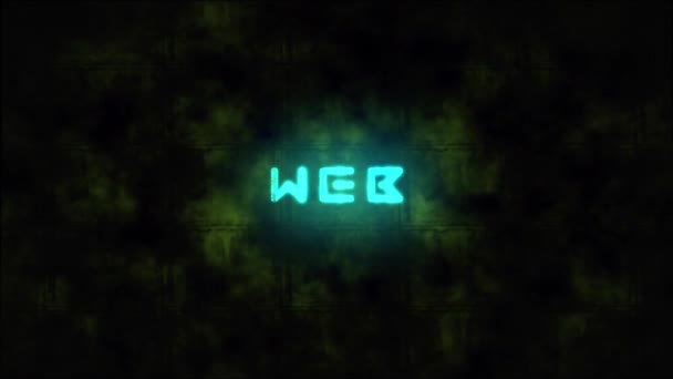 Techno Web szöveges animáció — Stock videók