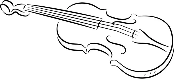 Violin  silhouette, isolated — Stock Vector