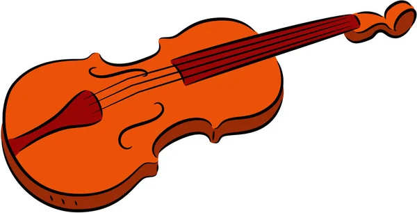 Instrumento de violín, aislado — Vector de stock