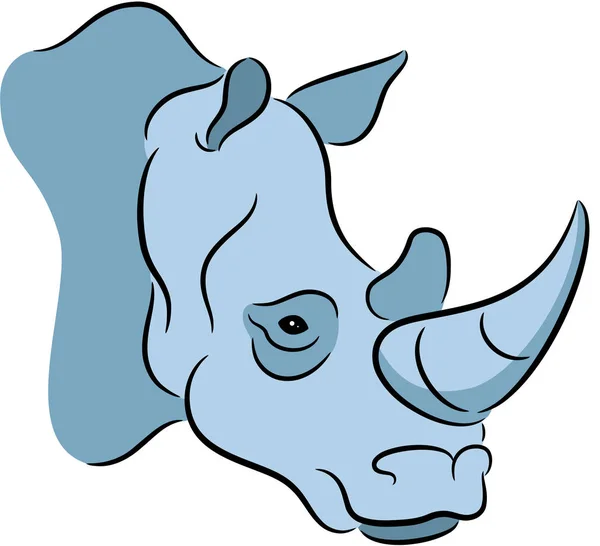 Grey rhinoceros, isolated — Stock Vector