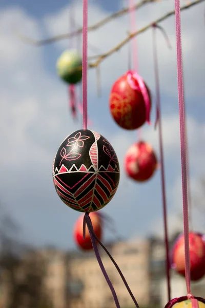 Easter eggs on the tree — Stock Photo, Image