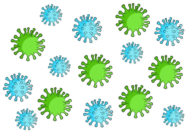Coronavirus Pattern Background Coronaviruses Large Family Viruses Ranging Common Cold — Stock Vector