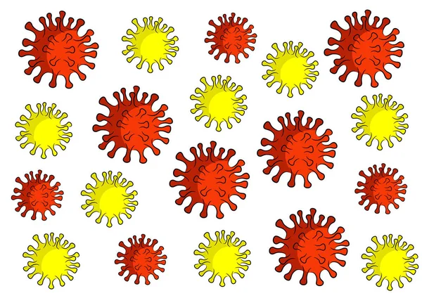 Coronavirus Pattern Background Coronaviruses Large Family Viruses Ranging Common Cold — Stock Vector