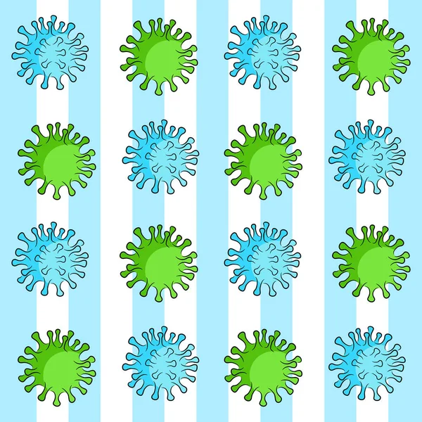 Coronavirus Pattern Background Coronaviruses Large Family Viruses Ranging Common Cold — Stock Vector