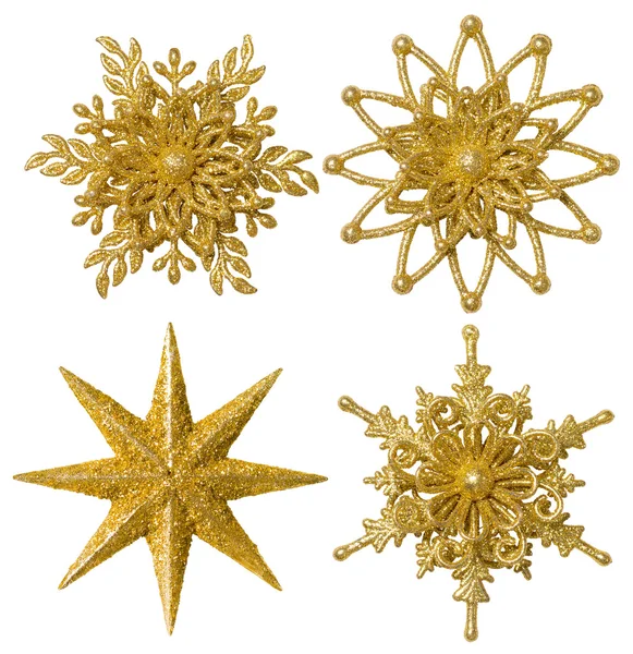 Snowflake Star Christmas Decoration, Xmas Snow Flake Ornament, Isolated — Stock Photo, Image