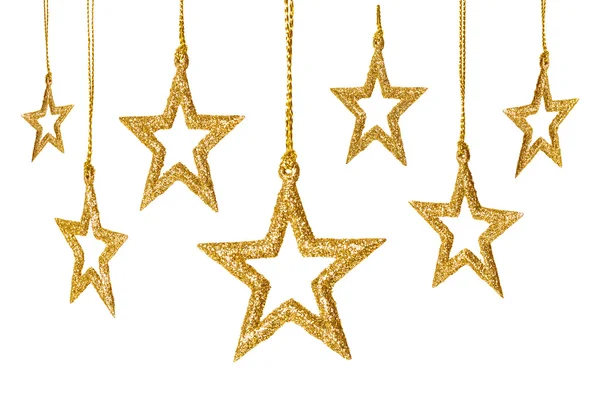 Christmas Star Hanging Decoration, New Year Stars, Isolated — Stock Photo, Image