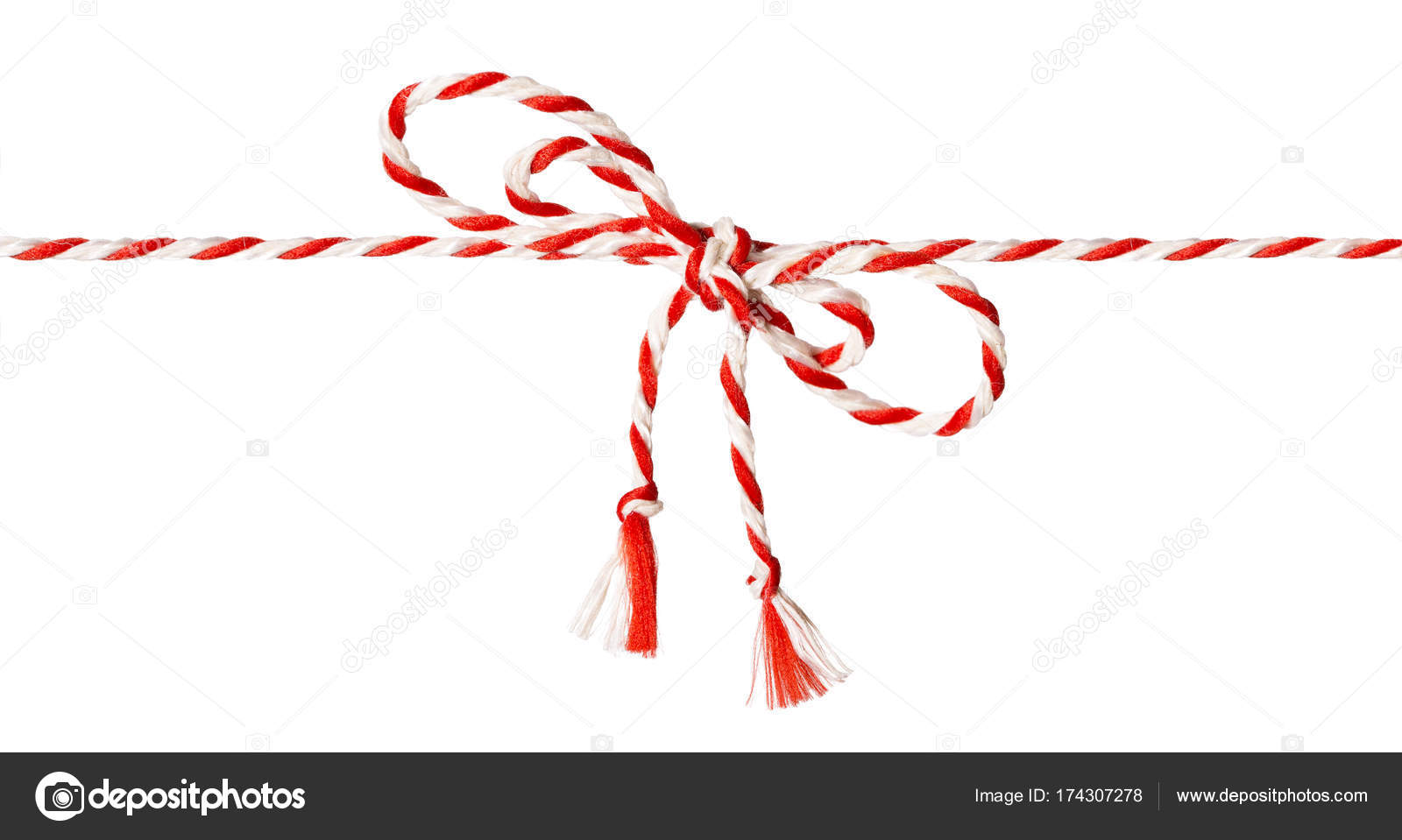 Rope,Rope Red And White Silk Rope Stock Photo, Picture and Royalty
