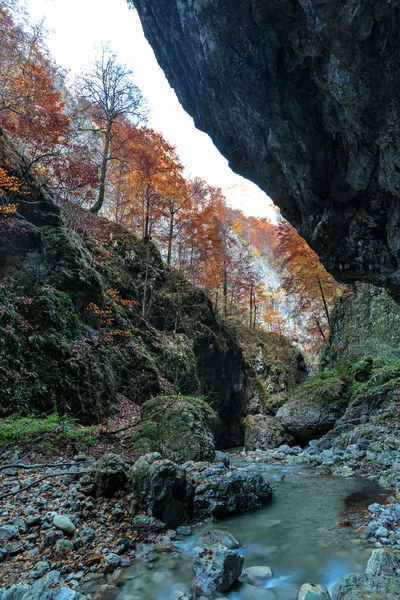 Rivier stroomt door canyon — Stockfoto