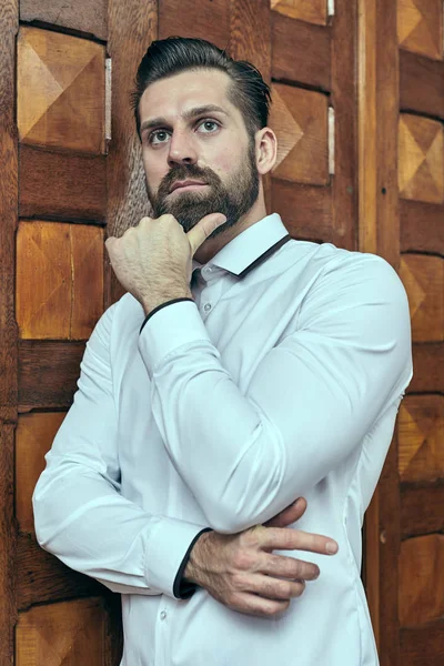 Elegancehexagonzarif sakallı adam — Stok fotoğraf