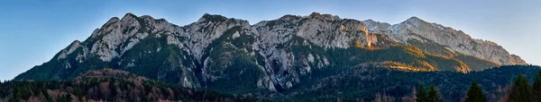 Panorama of mountain peaks