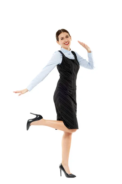 Geschäftsfrau feiert ihre Erfolge — Stockfoto