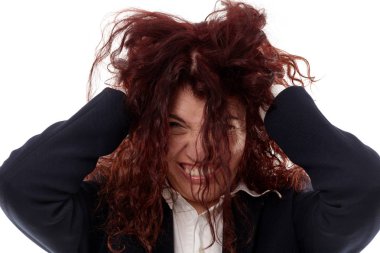 Kızgın işkadını saçını çekme 