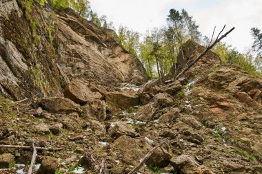 Büyük kayalar çığ