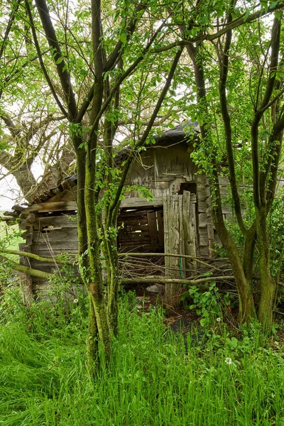 Vieja casa en ruinas en el campo — Foto de Stock