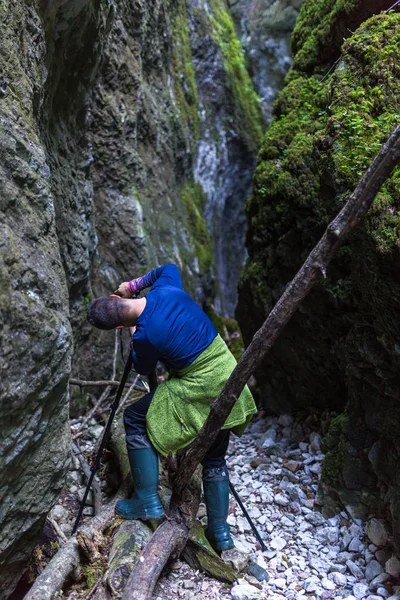 Fotógrafo tiro em canyon — Fotografia de Stock