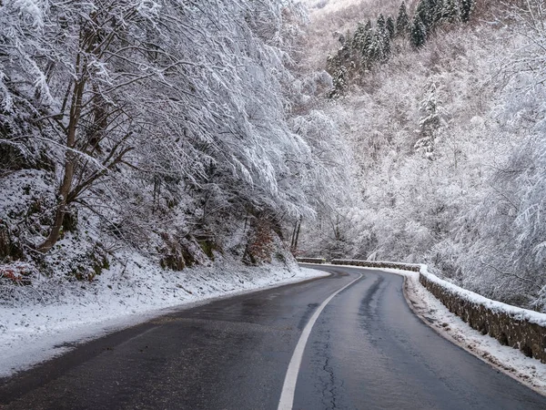 Romanya 'nın Fagaras dağlarındaki Transfagarasan otoyolu