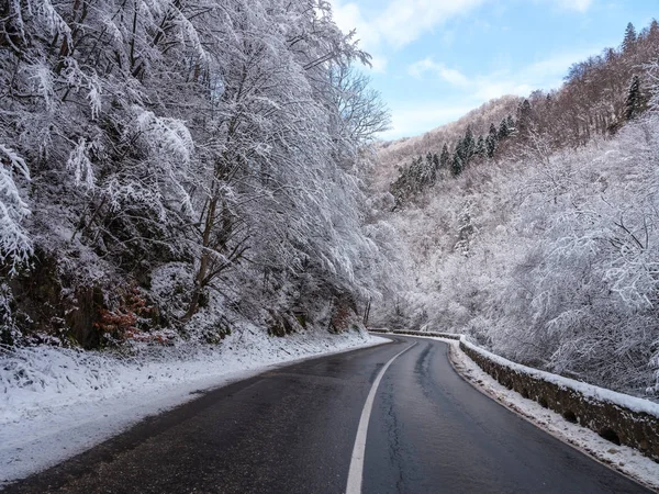Romanya 'nın Fagaras dağlarındaki Transfagarasan otoyolu
