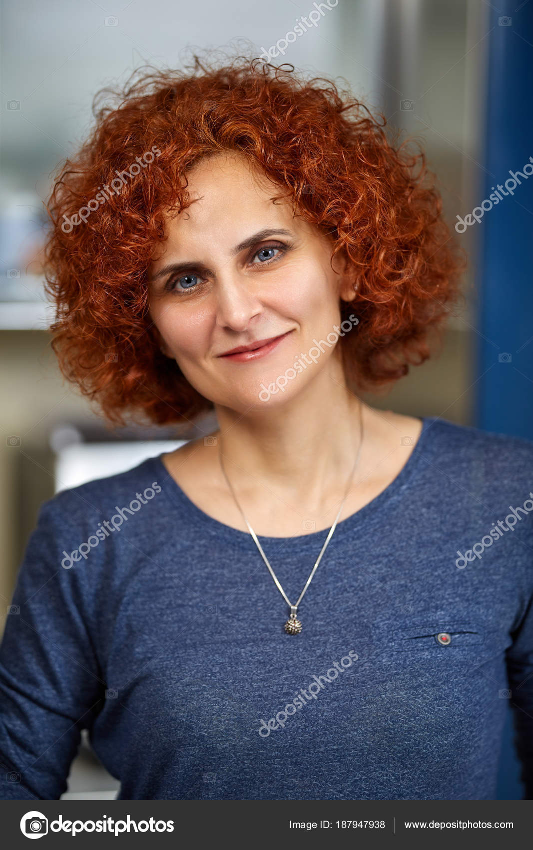 Middle aged redhead