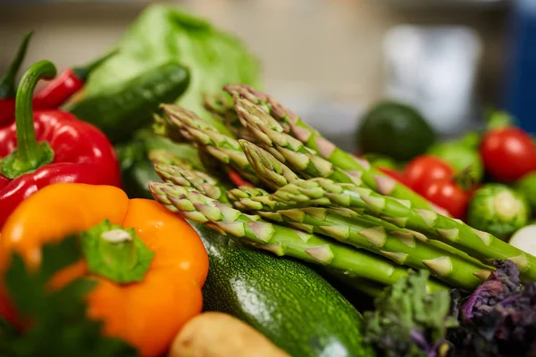 Grupo Vários Verduras Close Tiro Estúdio — Fotografia de Stock