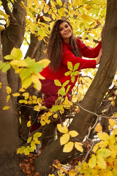 Retrato Estacional Una Atractiva Joven Aire Libre — Foto de Stock